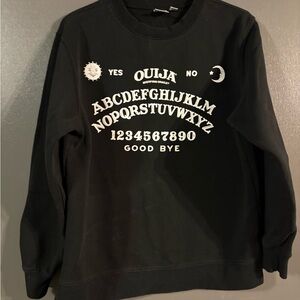 Black Ouija Board Graphic Women’s Sweatshirt SZ-MED